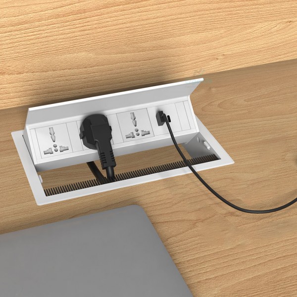 Ổ Cắm Điện Âm Bàn Nắp Lật sạc USB OEXH303AC