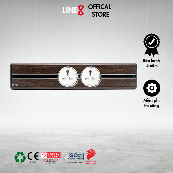 Combo Ray Dẫn Điện Line 8 Model S (600mm, Nhiều Màu) + 2 Ổ Cắm Điện (Đen/Trắng)