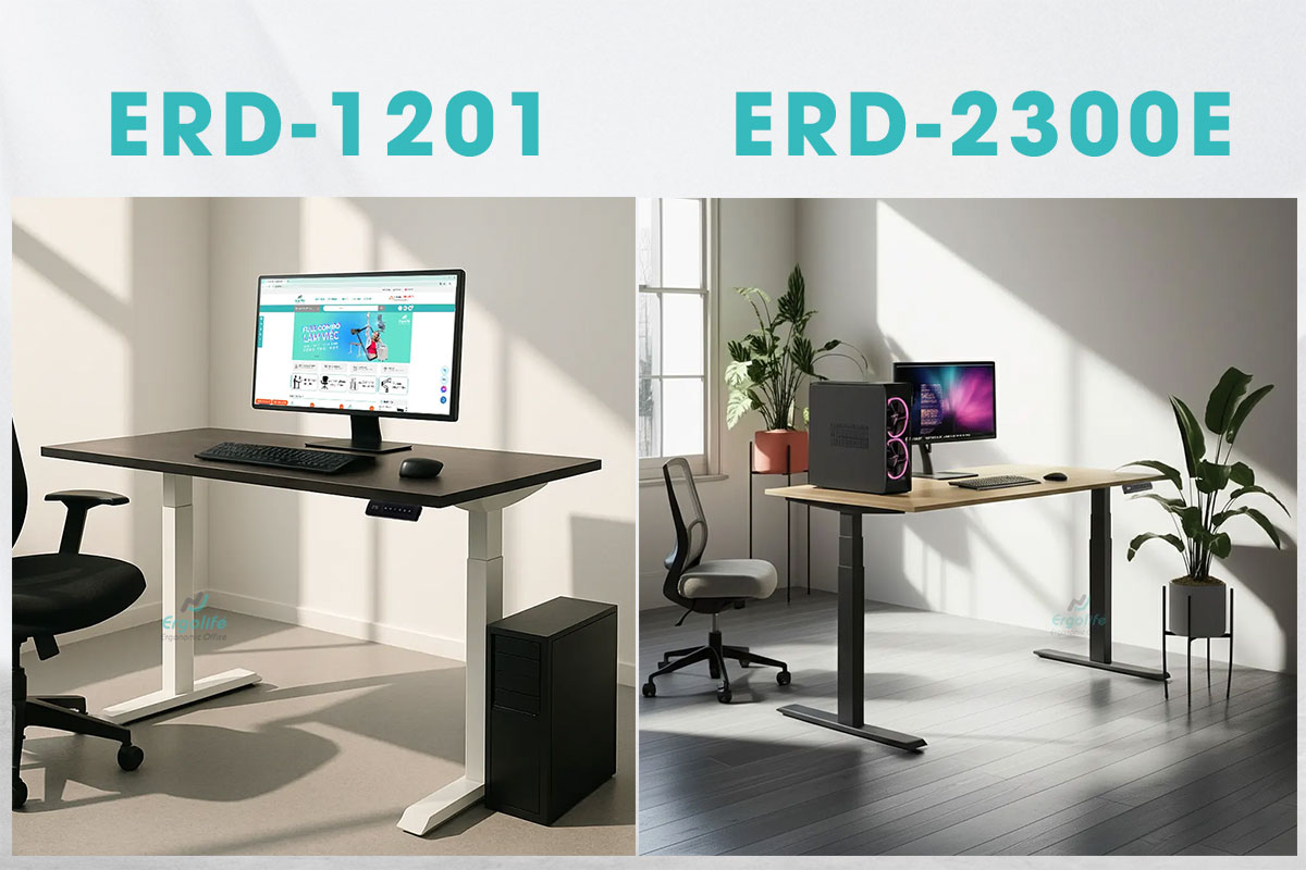 So sánh 2 mẫu bàn nâng hạ ERD-1201 và ERD-2300E